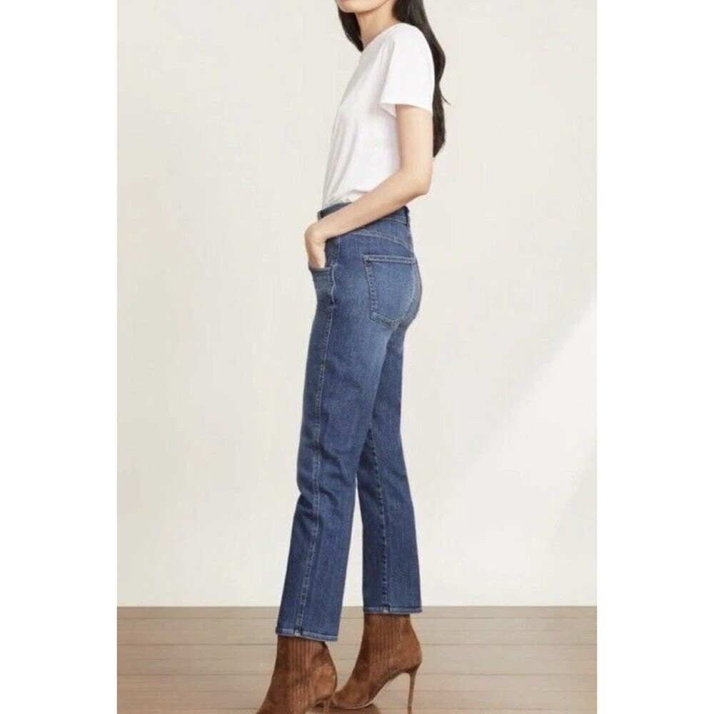 Veronica Beard Jeans Size 28 Ryleigh Slim Straight Button High Rise Durango Wash
